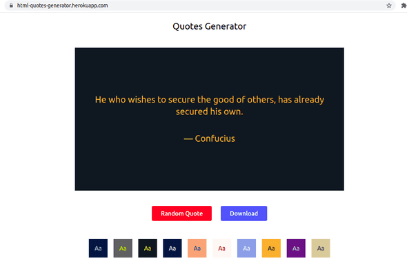 html-quotes-generator