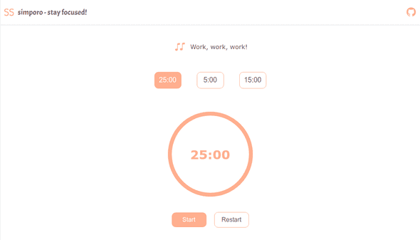Simporo - Pomodoro app