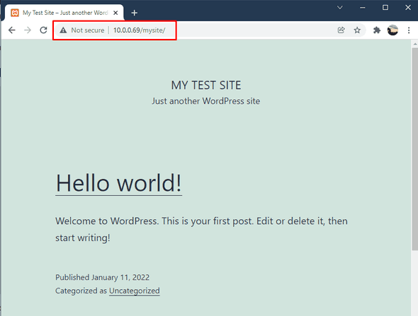 7 running with ip address in pc 1